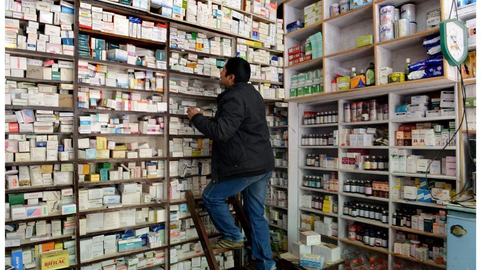A pharmacy in Nepal