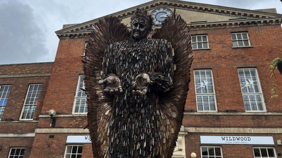 Knife angel sculpture in Taunton