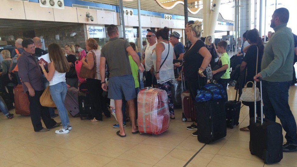 Passengers at Sharm El Sheikh airport