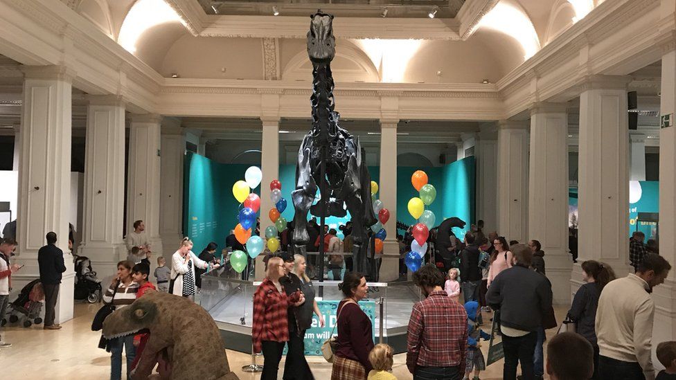 People at Dippy exhibition