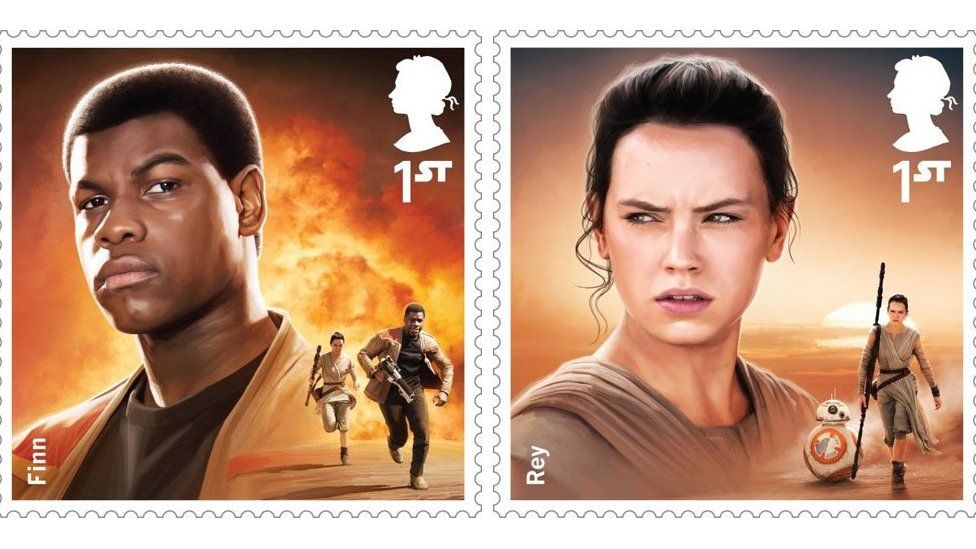 John Boyega and Daisy Ridley's Royal Mail stamps