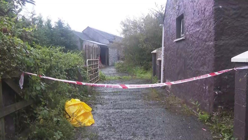 Scene near Newry after bodies found