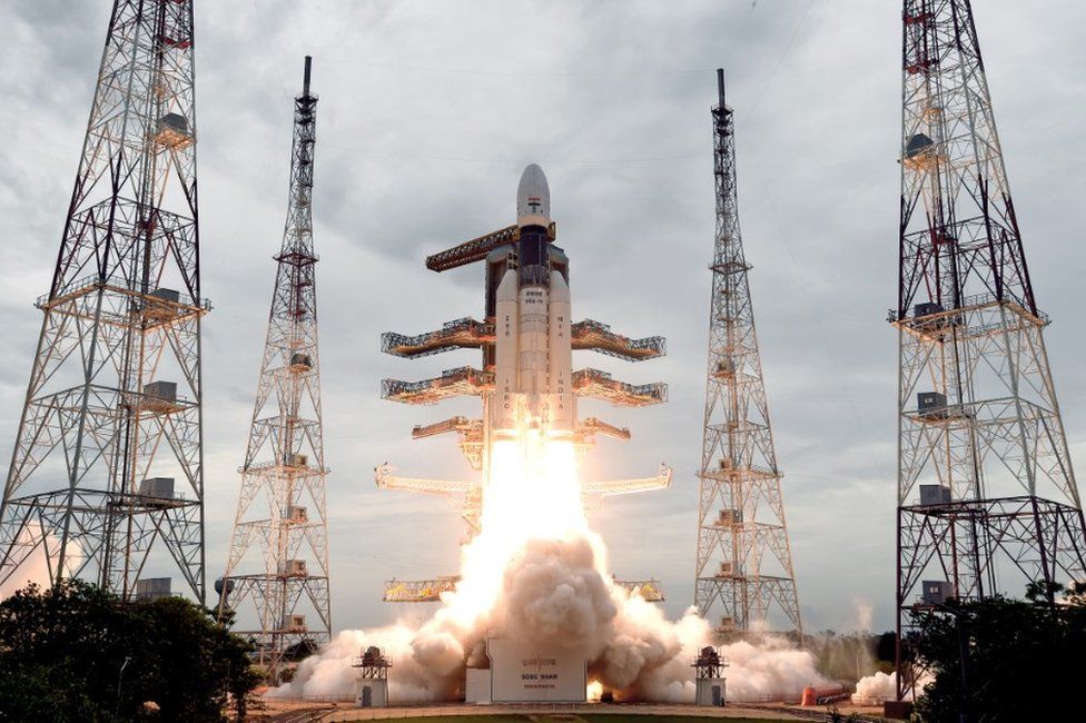Chandrayaan-2 taking off