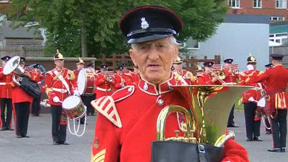 Roy Green now plays euphonium for the Band of the Yorkshire Volunteers