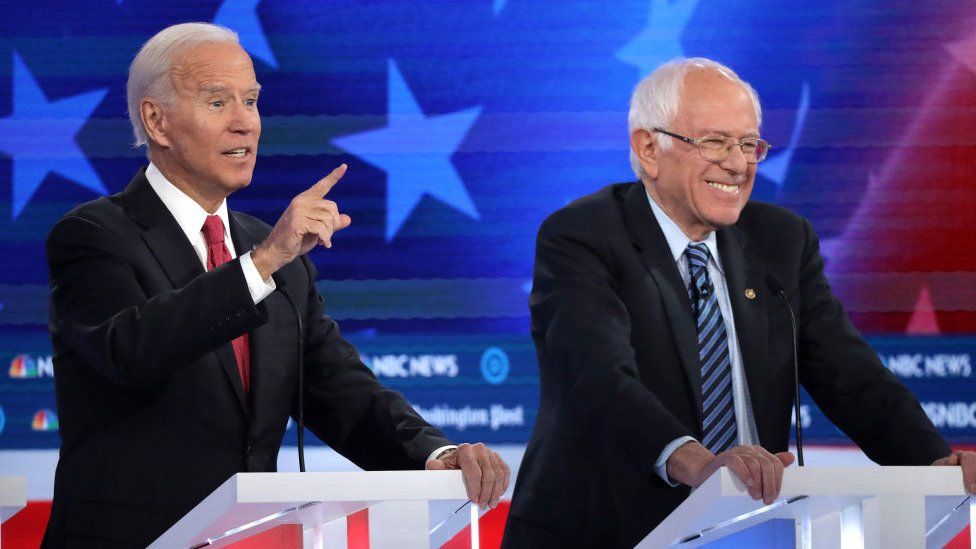 Biden and Bernie Sanders