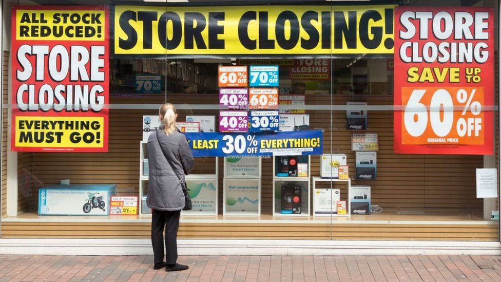 Closing down signs