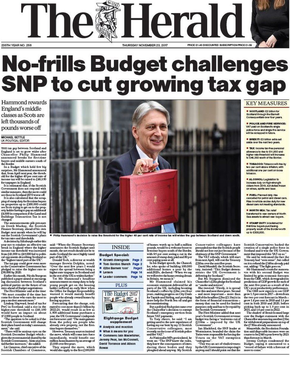 The Papers: SNP 'tax Gap' Challenge - BBC News