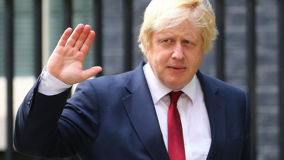 Boris Johnson leaving 10 Downing Street, 13 July 2016