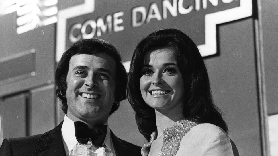 Terry Wogan and Jenny McAdam presenting Come Dancing