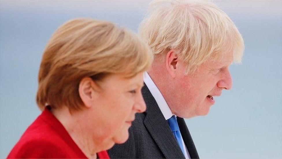 Angela Markel and Boris Johnson