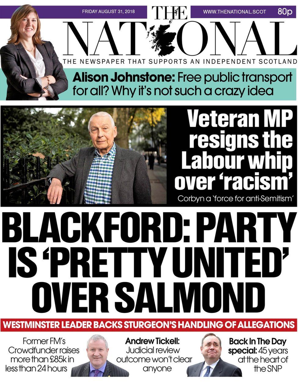 The papers: SNP 'split' over Salmond claims - BBC News