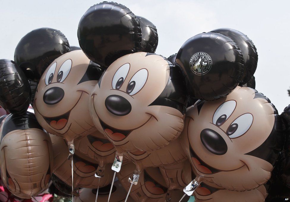 Mickey Mouse balloons at Disneyland Paris