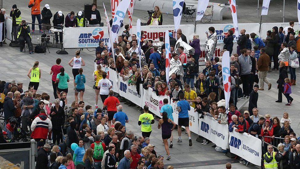 ABP Southampton Half Marathon finish