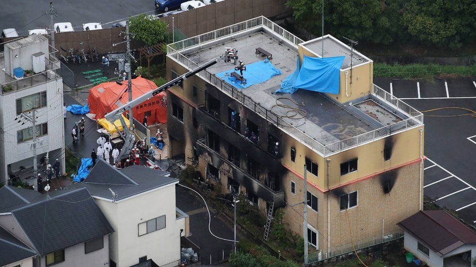 Most victims of Kyoto Animation fire found on stairs to rooftop