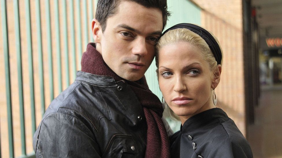 Sarah Harding and Dominic Cooper in 2009 BBC TV drama Freefall