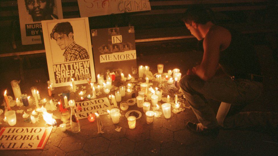 Vigil for Matthew Shepard in New York City 19 October 1998