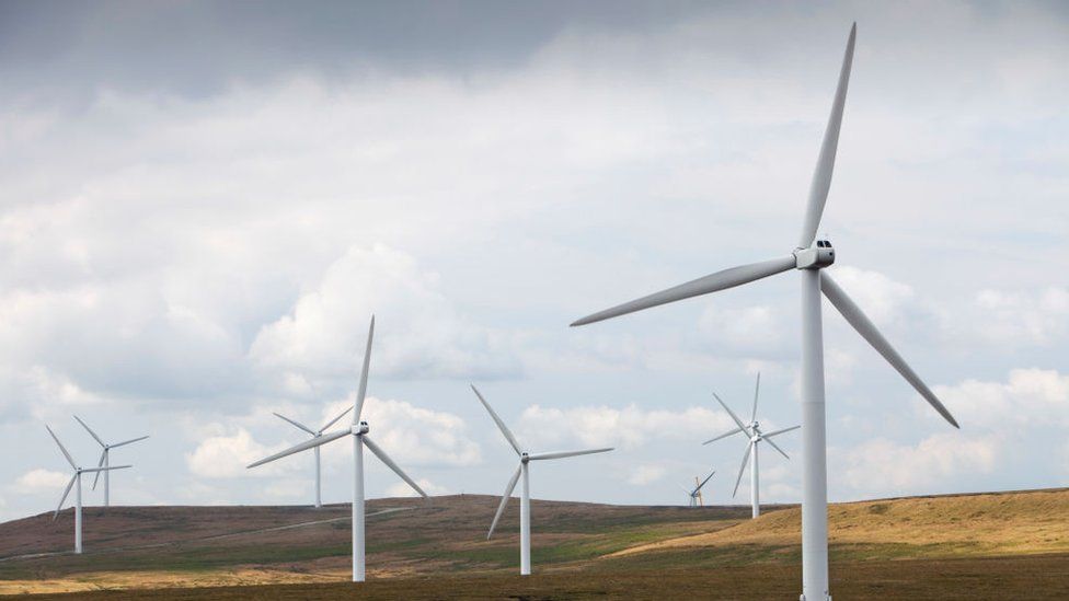 Wind farm on the Pennine Moors