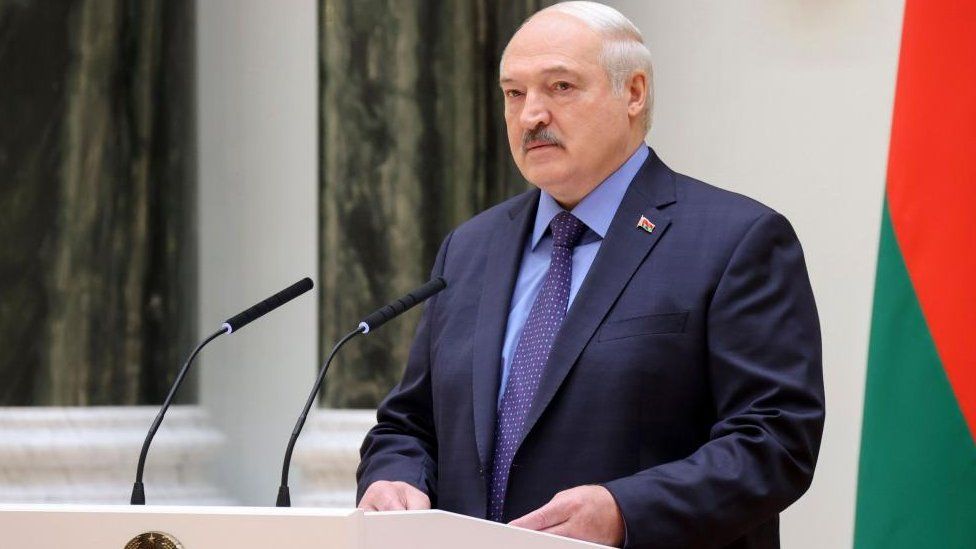 Belarusian person  Alexander Lukashenko confirms the laminitis  of Wagner Group Prigozhin is successful  the country, Minsk, Belarus - 27 Jun 2023