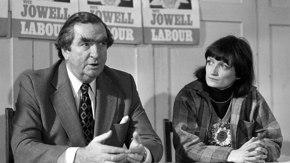 Denis Healey and Tessa Jowell in 1978