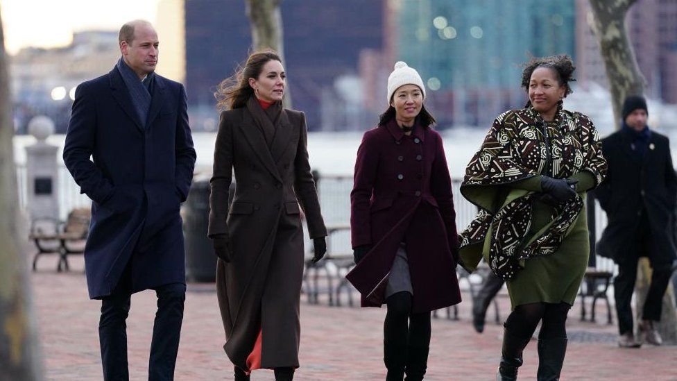 The Prince and Princess of Wales visit to Boston Harbour Defence