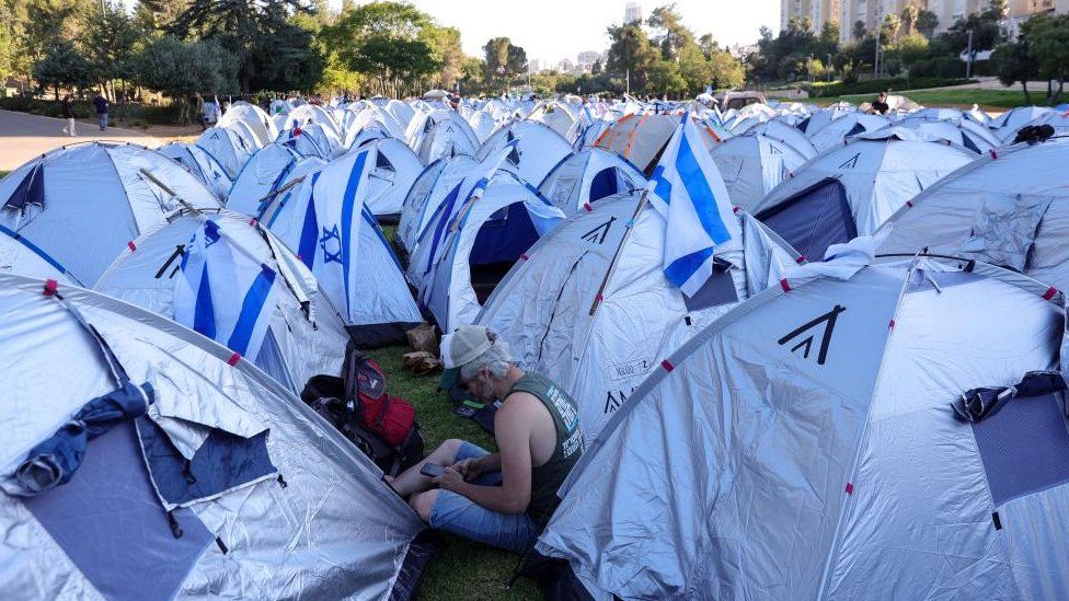 Protest camp in Jerusalem (23/07/23)