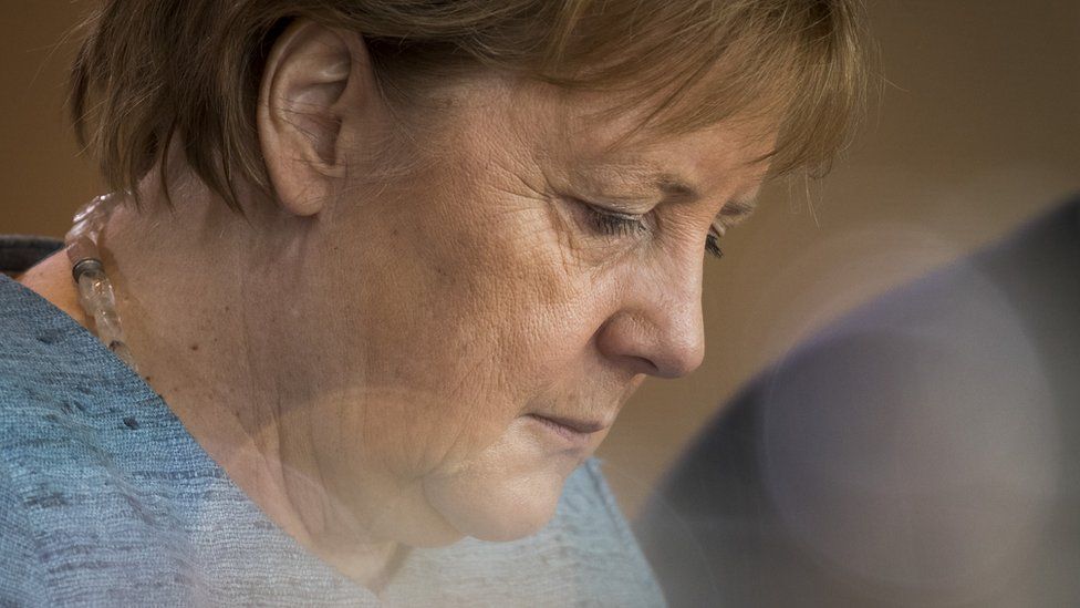 German Chancellor Angela Merkel at a weekly cabinet meeting in Berlin on 10 October 2018.