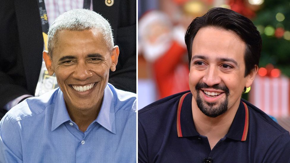 Barack Obama and Lin-Manuel Miranda