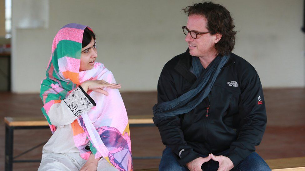 Malala Yousafzai and Davis Guggenheim