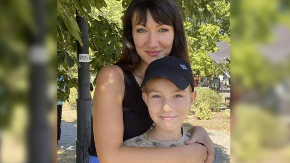 Kateryna and her son Vadym