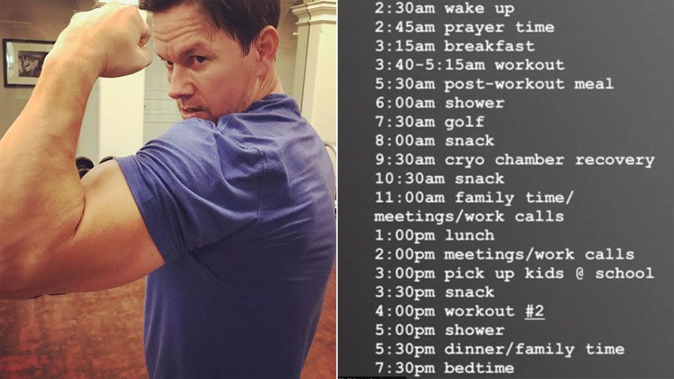 Mark Wahlberg reveals gruelling daily regimen - BBC News