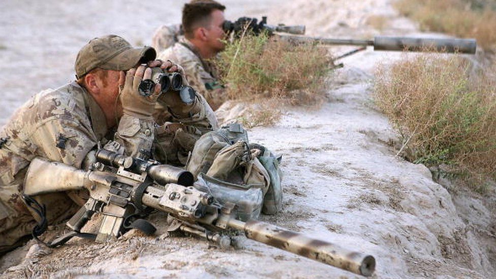A Canadian sniper team works in Afghanistan