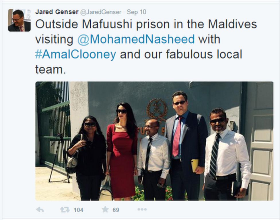 Amal Clooney meeting with exMaldives president 'bugged' BBC News