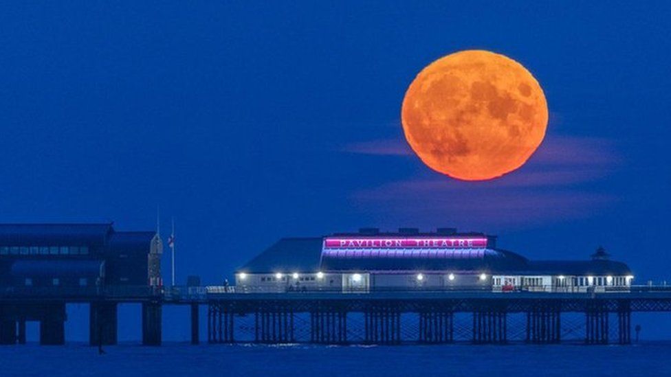 Harvest Moon over Cromer Pier