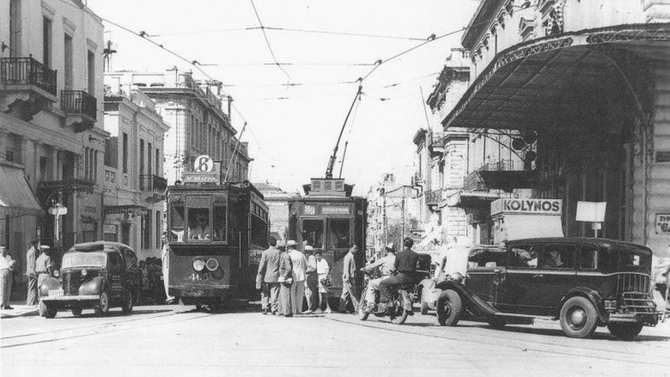 Omonia Street, Athens, 1950s