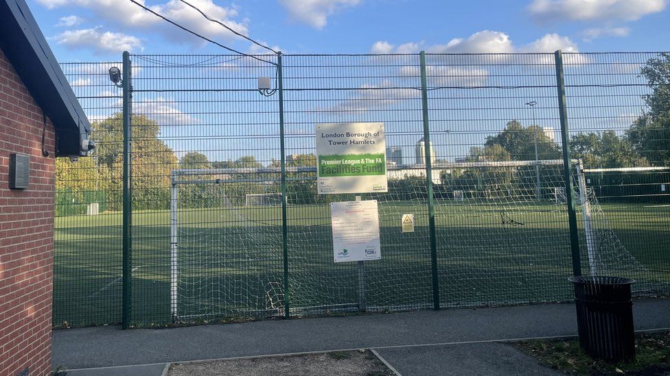 Fencing at Stepney Green 3G pitch.