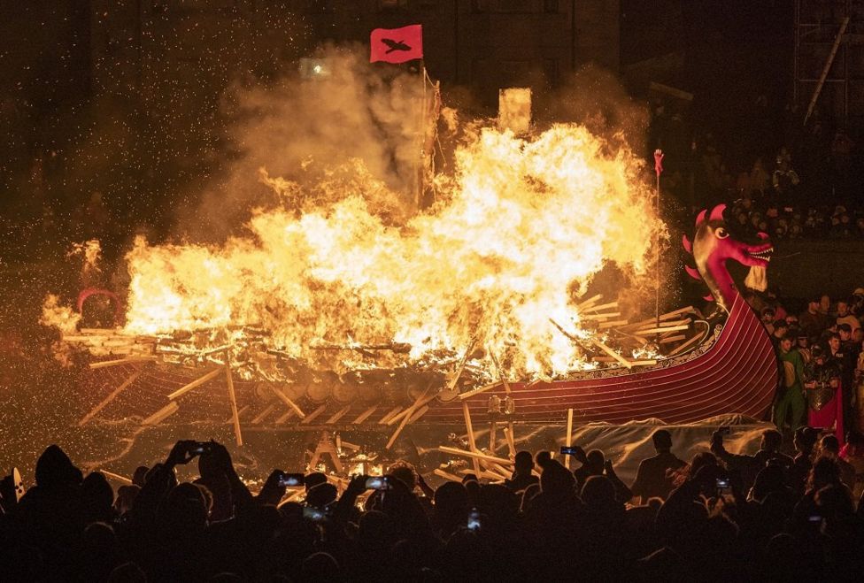 Up Helly Aa 2023: Women and girls take part for first time - BBC Newsround