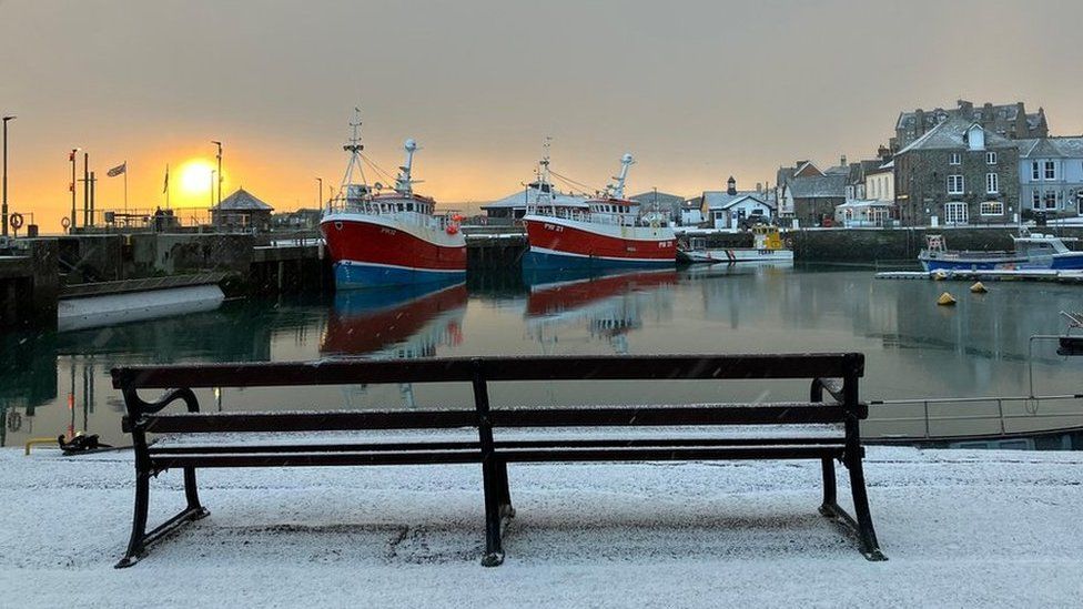 Snow in Padstow