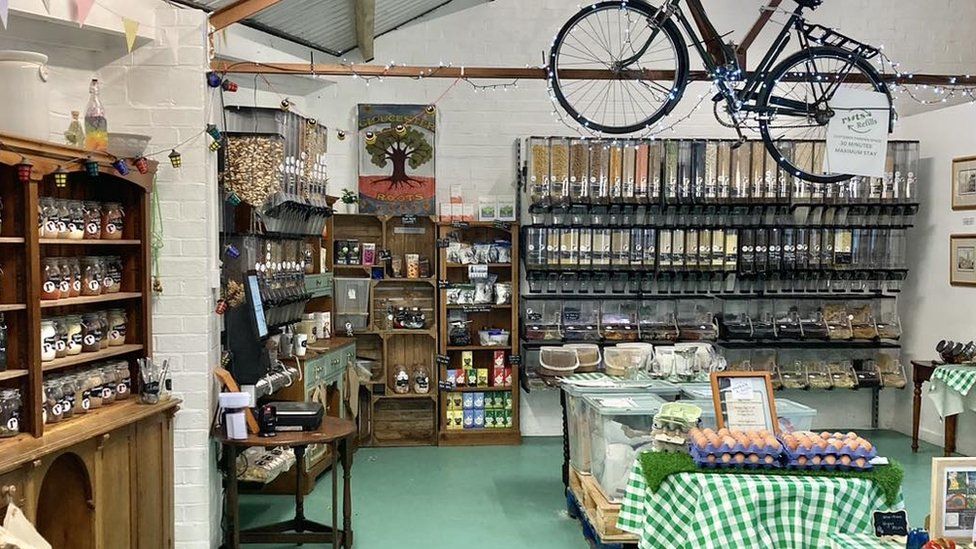 The interior of Roots Refills in Kingsholm, an eco shop
