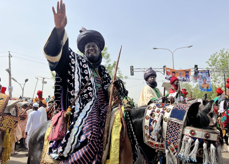 A horseman taking part in the Eid durbar in Kano, Nigeria - Monday 2 May 2022