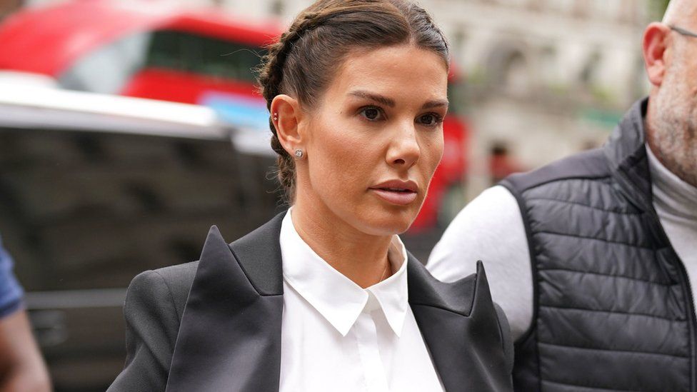 Rebekah Vardy arriving at court on Friday