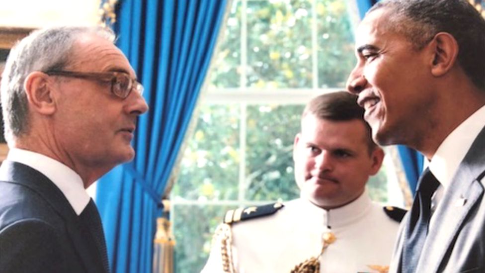 Дэвид О'Салливан с президентом Бараком Обамой