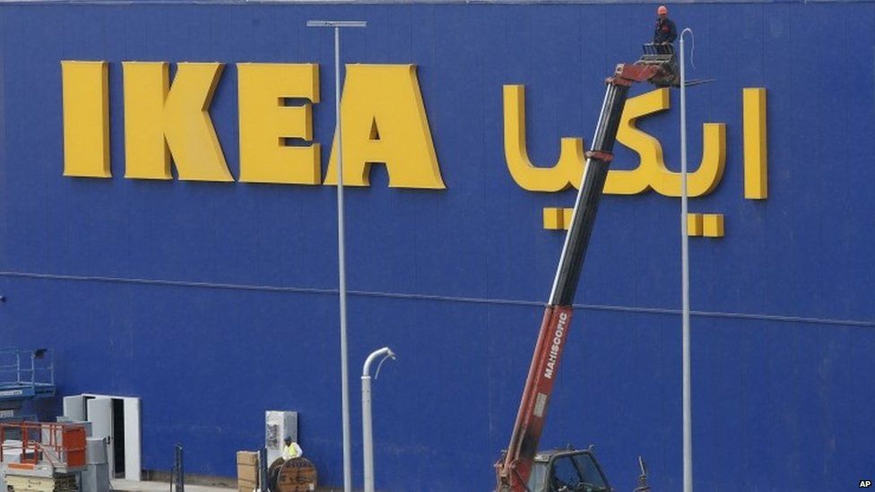 An Ikea store under construction in Morocco