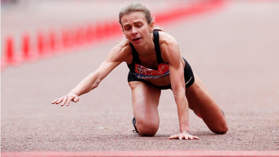 London Marathon: Hayley Carruthers on crawling across the line