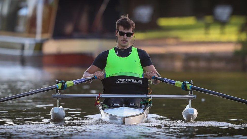 Xander Van Der Poll rowing