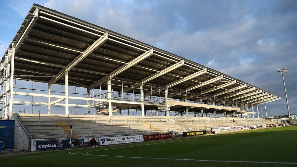 Northampton Town's Sixfields Stadium during construction