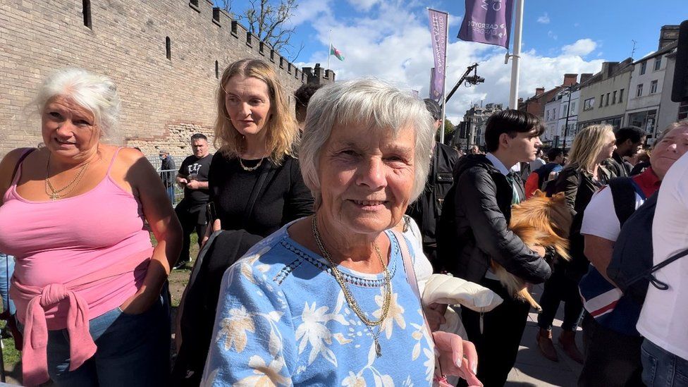 Elaine Rhys, 83, from Ynysybwl outside Cardiff Castle