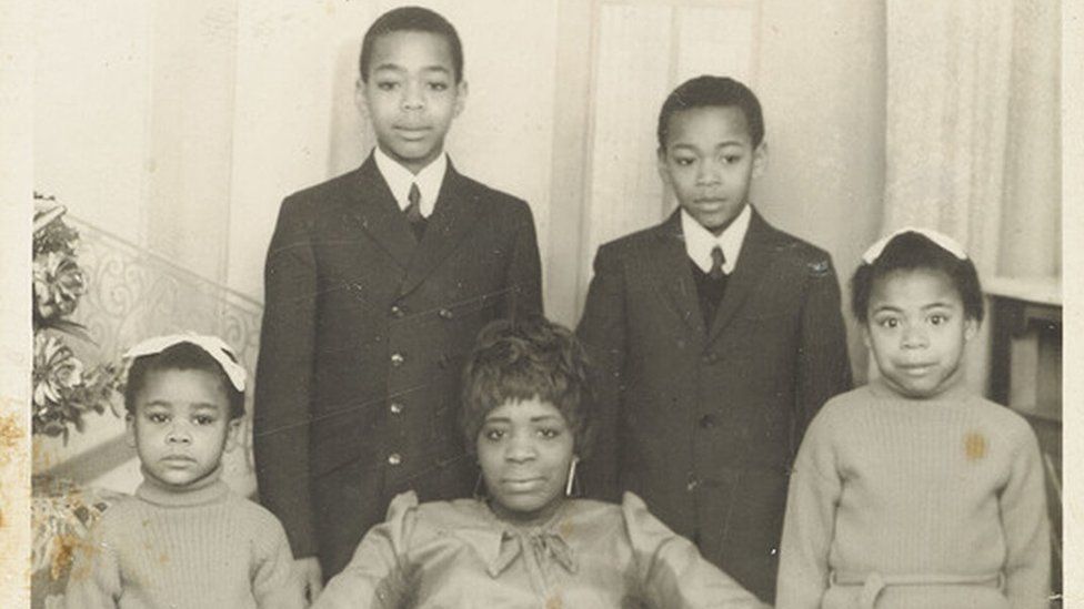 Eunice McGhie-Belgrave with her children