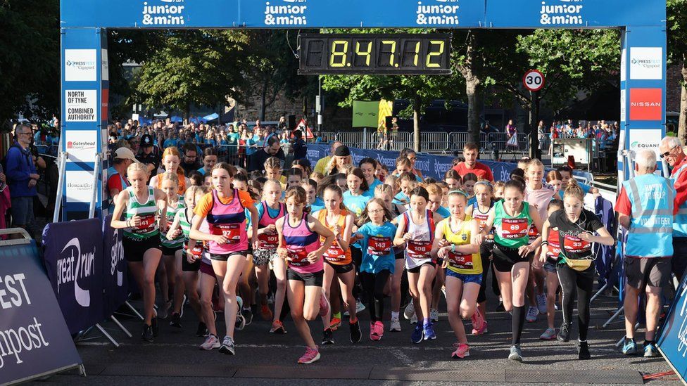 Youngsters set off for the Junior Great North Run