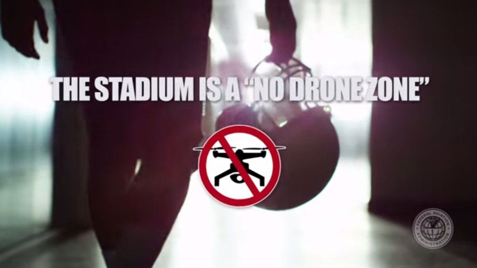 The FAA's video warns sports fans to leave their drones at home