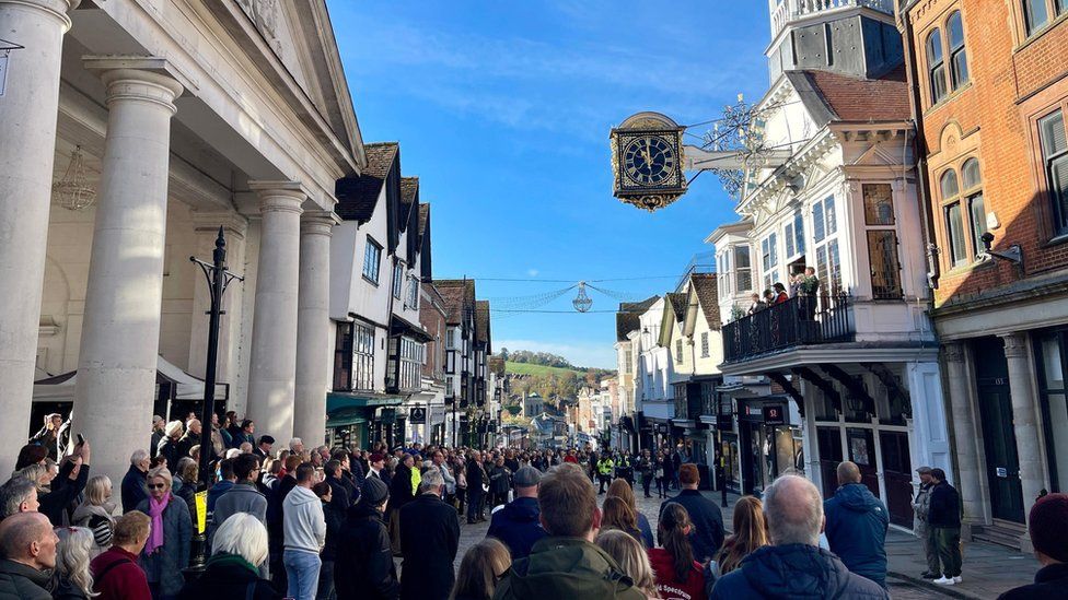 Crowds gather in Guildford